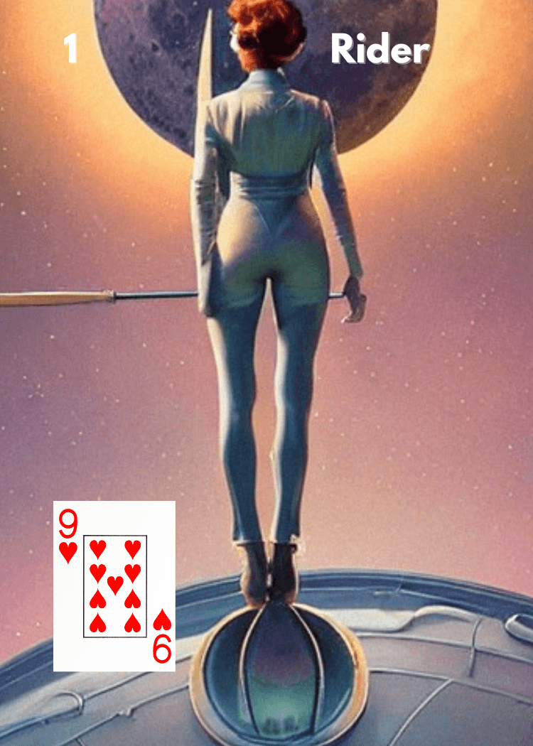 The Rider, first card in the Lenormand deck